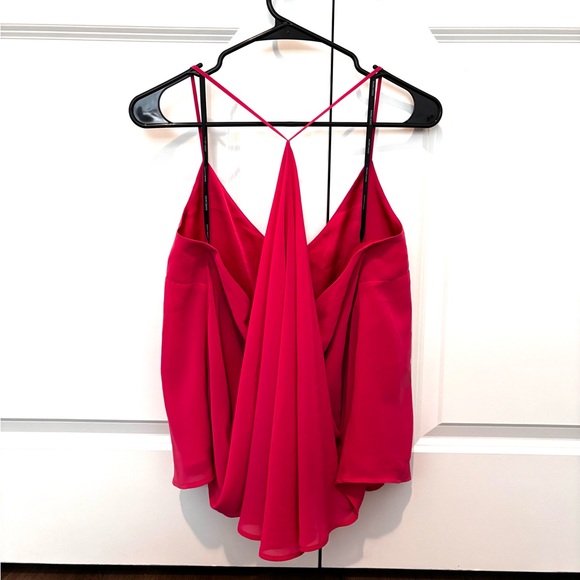 Marciano Sheer Dressy Hot Pink Backless Camisole Top - Picture 4 of 9